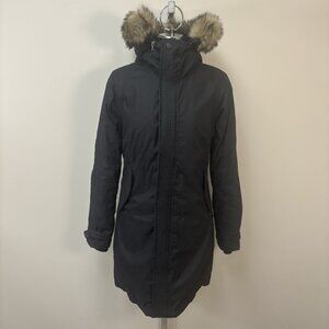 Aritzia TNA Jacket Summit Parka Medium Black Waterproof Goose Down Mid Length